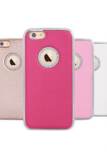 Shengo iPhone 6 Taşlı Arka Kapak ve Bumper Diamond Series Pembe&hellip;
