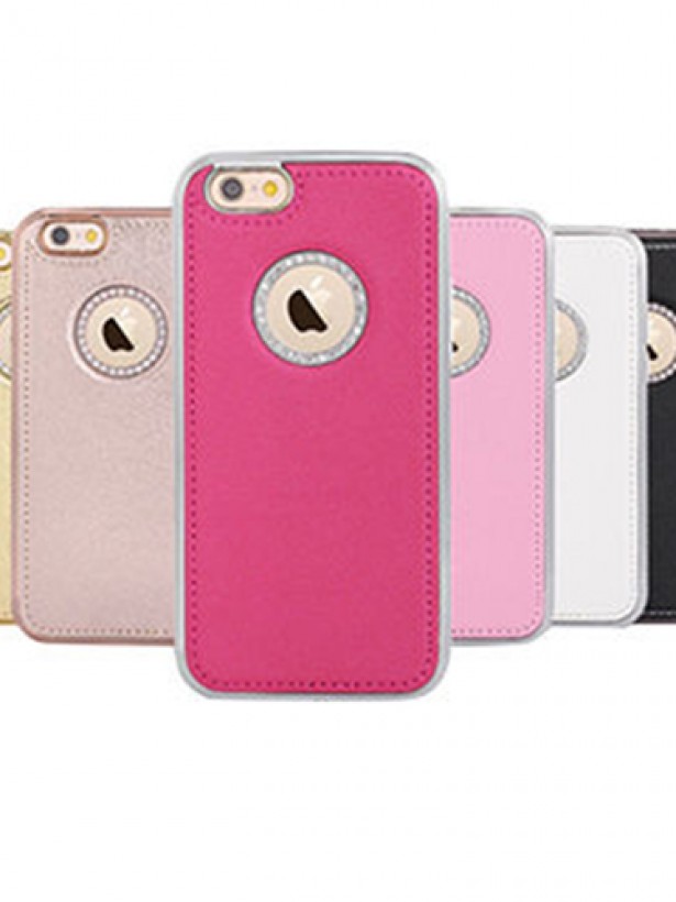 Shengo iPhone 6 Taşlı Arka Kapak ve Bumper Diamond Series Siyah