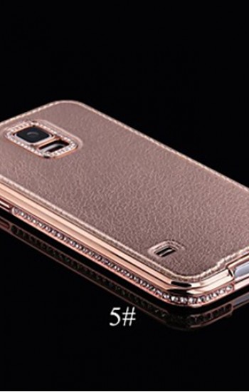 Shengo S5 G900 Taşlı Arka Kapak ve Bumper Diamond Series Rose Gold&hellip;