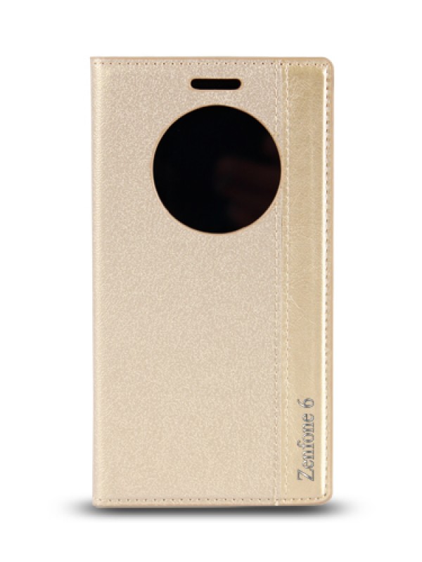 Asus Zenfone 6 Gizli Mıknatıslı Pencereli Magnum Kılıf Gold&hellip;