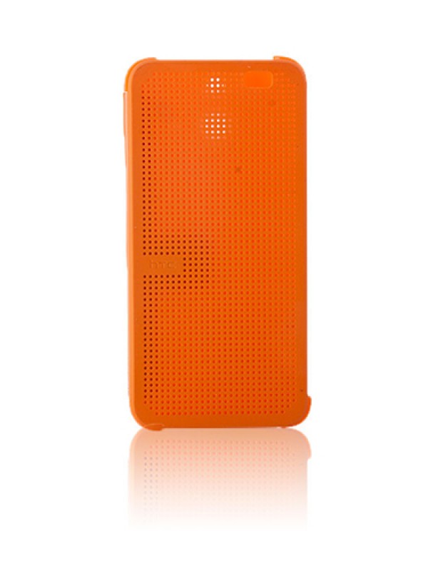 HTC One E8 Dot View Yan Kapaklı Uyku Modlu Kılıf Turuncu&hellip;