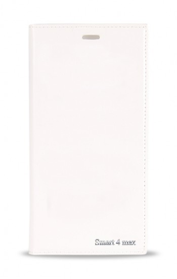 Vodafone Smart 4 Max Gizli Mıknatıslı Premium Magnum Kılıf Beyaz&hellip;