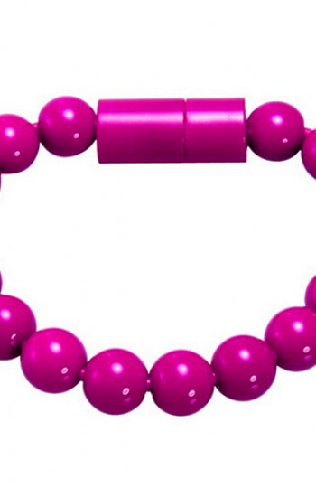 Micro USB Boncuk Bileklik USB Data Kablosu Pembe&hellip;