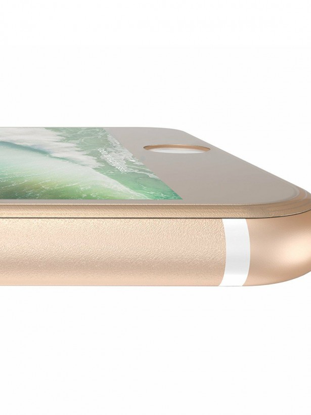 Bufalo iPhone 6 Plus Metal Kenarlı Cam Ekran Koruyucu Gold