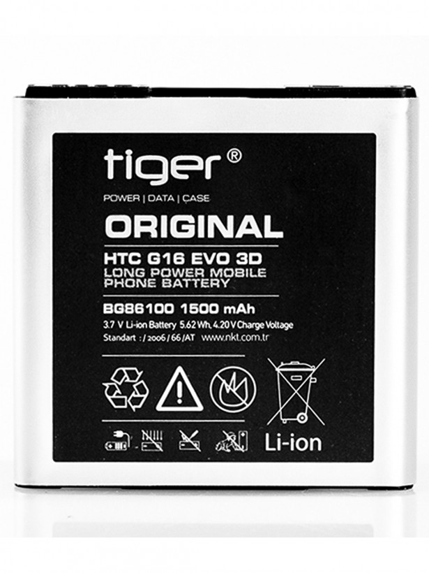 Tiger HTC Evo 3D G16 BG86100 Batarya 1500 mAh