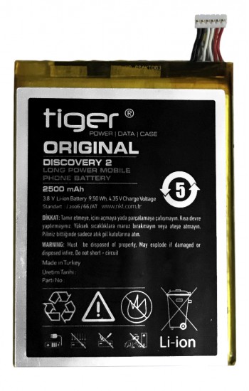 Tiger General Mobile Discovery 2 Batarya 2500 mAh (Dahili)&hellip;