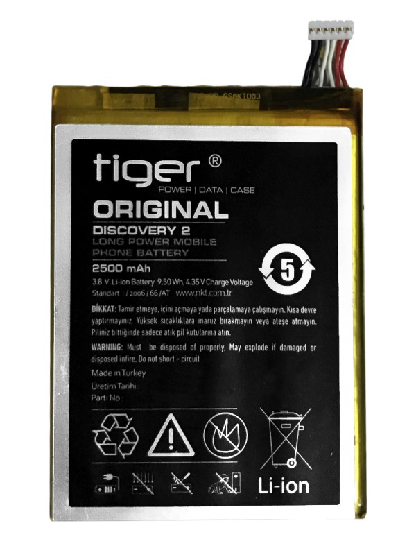 Tiger General Mobile Discovery 2 Batarya 2500 mAh (Dahili)&hellip;