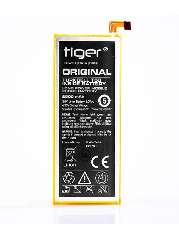 Tiger Turkcell T50 Batarya 2500 mAh (Dahili Bat.)&hellip;