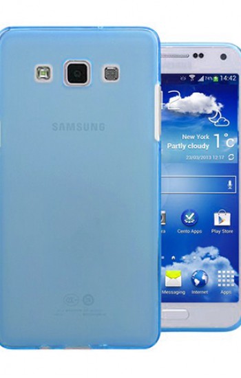 Samsung Galaxy E7 (E700) Kılıf Soft Silikon Şeffaf-Mavi Arka Kapak&hellip;