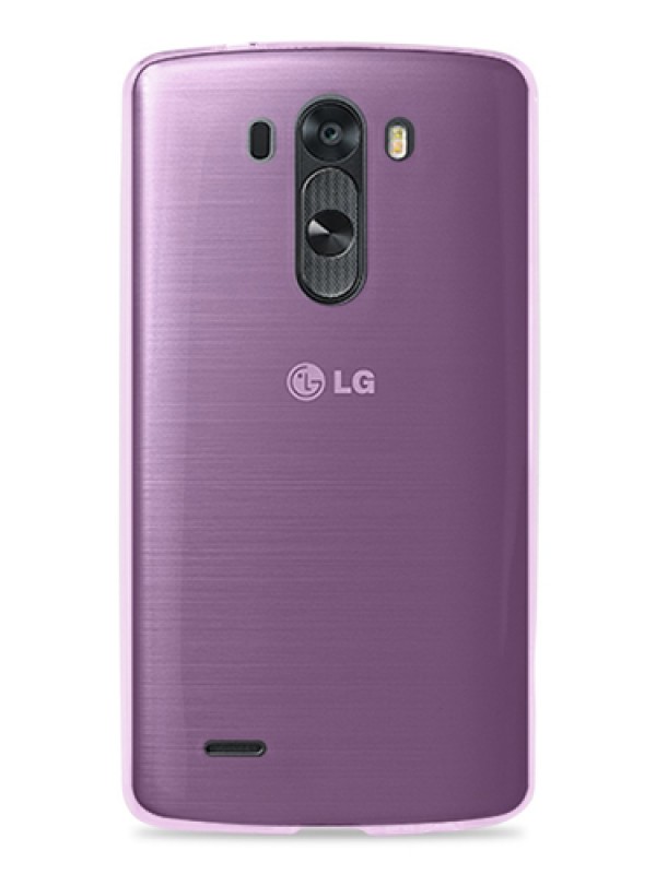 LG G3 Kılıf Soft Silikon Şeffaf-Pembe Arka Kapak&hellip;