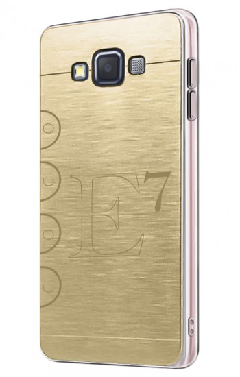 FitCase Samsung Galaxy E7 (E700) Metal TPU Arka Kapak Gold&hellip;