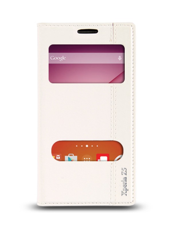 Sony Xperia Z4 Gizli Mıknatıslı Pencereli Magnum Kılıf Beyaz&hellip;