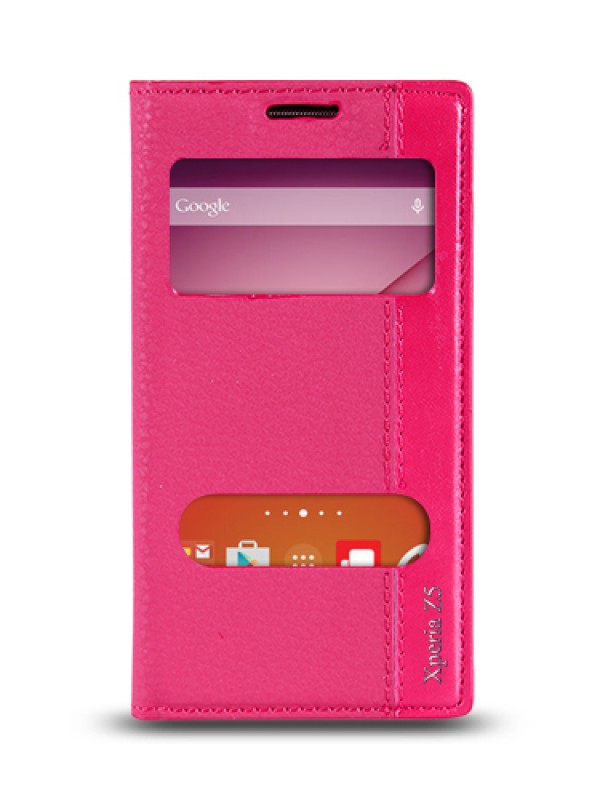 Sony Xperia Z4 Gizli Mıknatıslı Pencereli Magnum Kılıf Pembe&hellip;