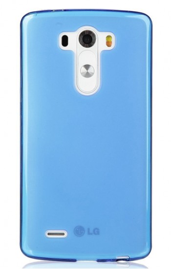 LG G4 Kılıf Soft Silikon Şeffaf-Mavi Arka Kapak&hellip;