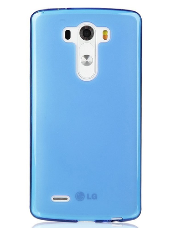 LG G4 Kılıf Soft Silikon Şeffaf-Mavi Arka Kapak&hellip;