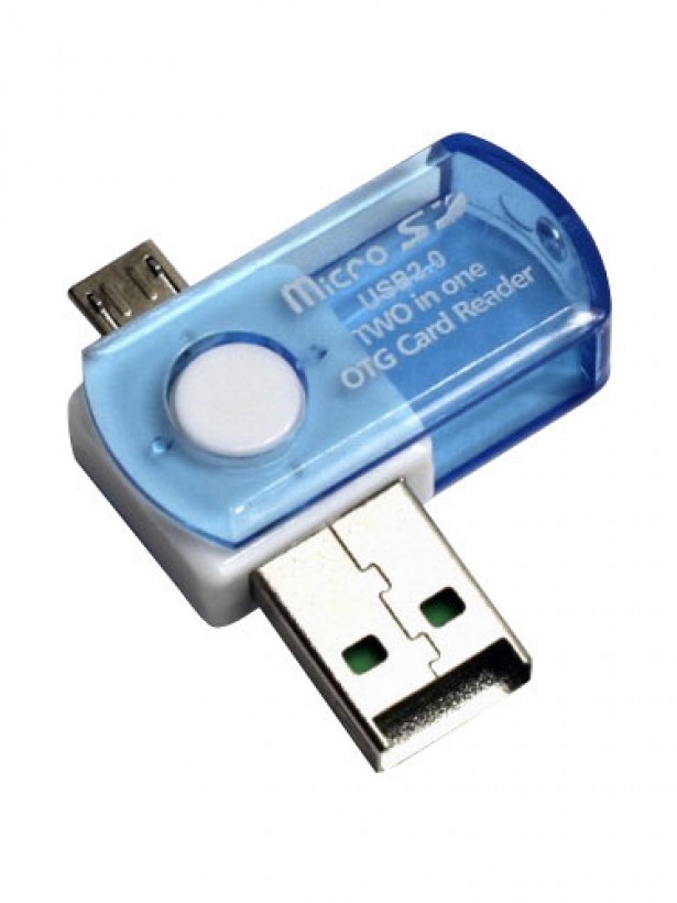 NoTech Micro USB Giriş - Dişi USB Çevirici OTG + Card Reader Renkli