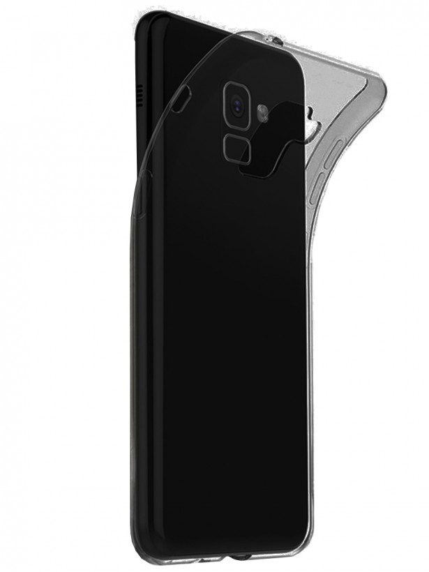 Samsung Galaxy A8 (A800) Kılıf Soft Silikon Şeffaf-Siyah Arka Kapak