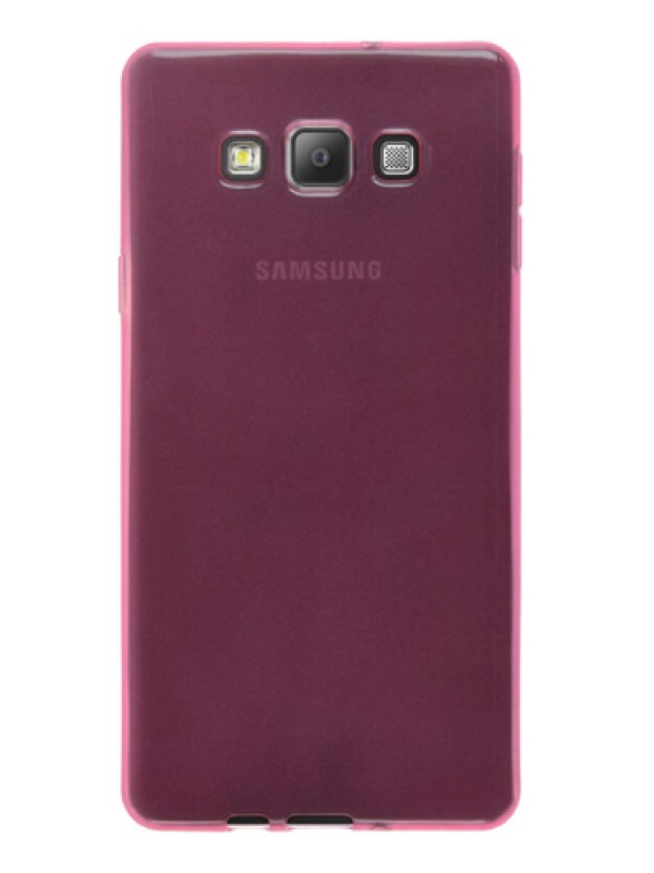 Samsung Galaxy A8 (A800) Kılıf Soft Silikon Şeffaf-Pembe Arka &hellip;