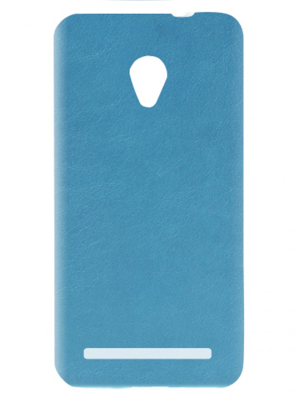 Asus Zenfone 5 Kılıf Deri Dokulu Arka Kılıf Mavi