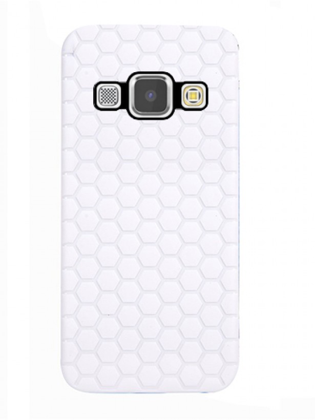 FitCase Samsung Galaxy A8 (A800) TPU Beehive Serisi Arka Kapak Beyaz