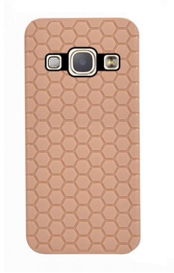 FitCase Samsung Galaxy A8 (A800) TPU Beehive Serisi Arka Kapak Gold&hellip;