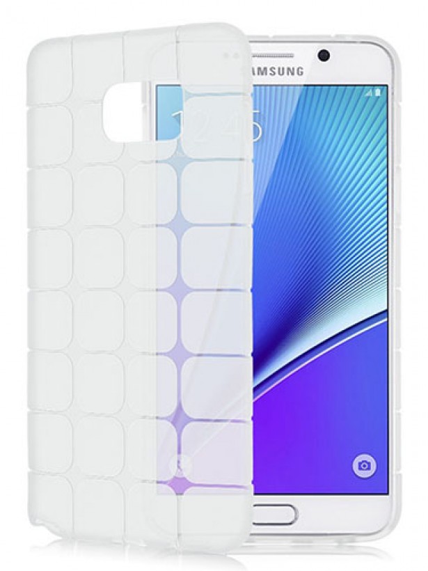 Samsung Galaxy Note 5 N920 Plaid Silikon Arka Kapak Şeffaf