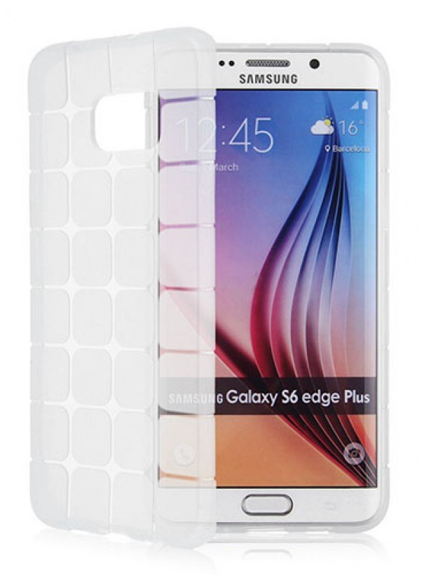 FitCase Samsung S6 EDGE Plus (G928) Plaid Silikon Arka Kapak Şeffaf