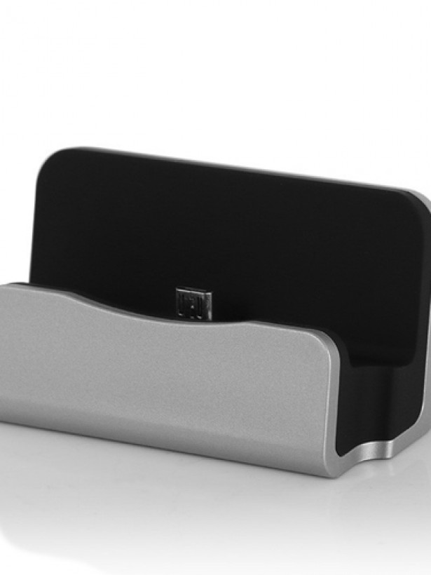 NoTech Micro USB Universal Masaüstü Şarj Aleti Dock Gri