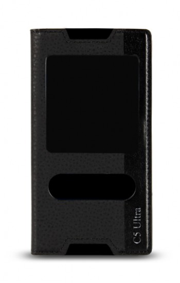 Sony Xperia C5 Ultra - Gizli Mıknatıslı Pencereli Magnum Kılıf Siyah&hellip;