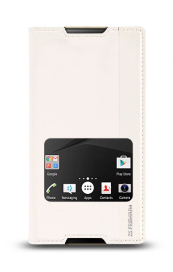 Sony Xperia Z5 Premium Gizli Mıknatıslı Pencereli Magnum Kılıf Beyaz&hellip;