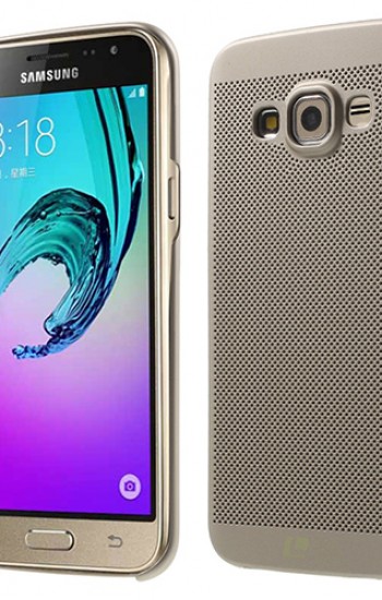 Samsung Galaxy J3 (J300) Loopee Point Sert Arka Kapak Gold&hellip;