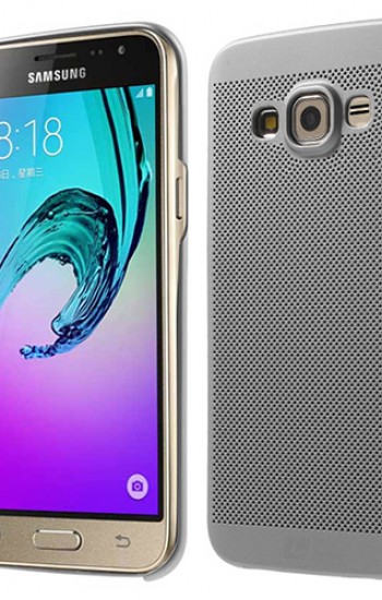 Samsung Galaxy J3 (J300) Loopee Point Sert Arka Kapak Gri&hellip;