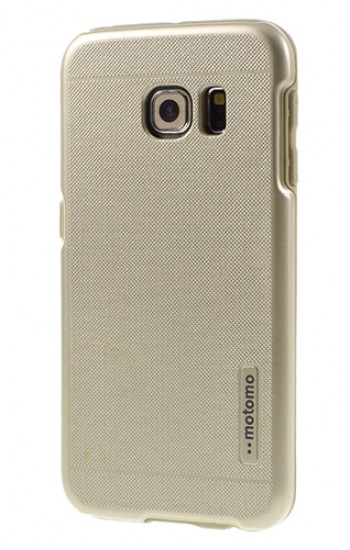 Samsung Galaxy S6 G920 Kılıf Motomo Sert Arka Kapak Gold&hellip;