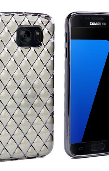 FitCase Laser Samsung S7 (G930) Baklava Desenli Silver&hellip;