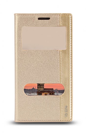 Vestel Venus V3 5570 - Gizli Mıknatıslı Pencereli Magnum Kılıf Gold&hellip;