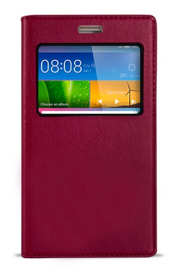 FitCase Dolce Huawei GR5 Gizli Mıknatıslı Pencereli Kılıf Pembe&hellip;