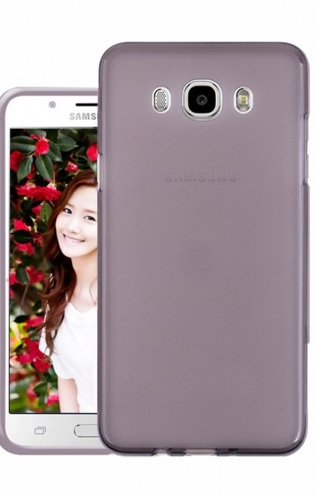 Samsung Galaxy J5 2016 (J510) Kılıf Soft Silikon Şeffaf-Siyah Arka Kapa&hellip;