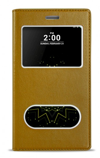 FitCase Dolce LG G5 H850 Gizli Mıknatıslı Pencereli Kılıf Gold&hellip;