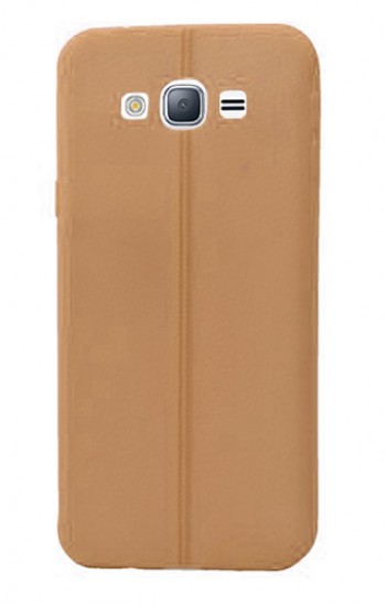 FitCase Samsung Galaxy J3 (J300) Ultra İnce Dikişli TPU Arka Kapak Gold&hellip;