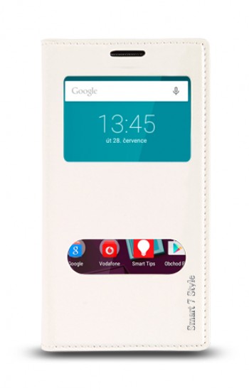 Vodafone Smart 7 Style Gizli Mıknatıslı Pencereli Magnum Kılıf Beyaz&hellip;