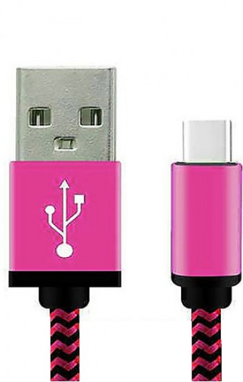 NoTech Type-C (USB-C) Kırılmaz USB Kablo 20cm Pembe&hellip;