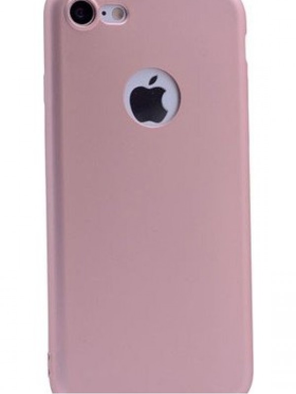 FitCase Kadife Laser iPhone 7-8 Silikon Arka Kapak Pembe&hellip;