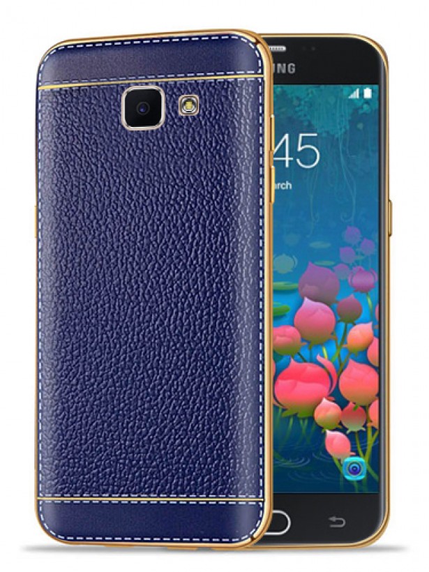 FitCase Laser Elegant Samsung Galaxy J5 Prime (G570) Silikon Arka Kapak Lacivert