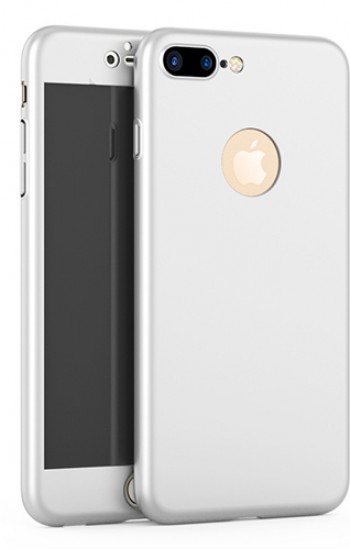 iPhone 7-8 Plus 360 Derece Koruma Arka Kapak Gri&hellip;