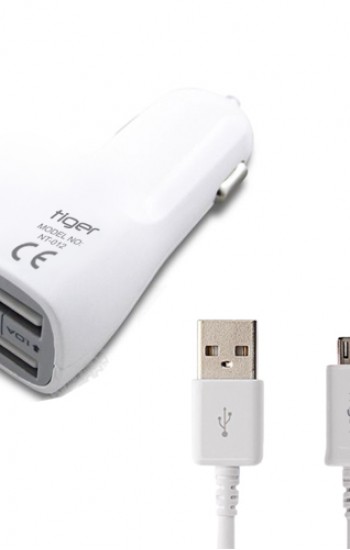 Tiger Araç Şarj Aleti ve Micro USB Kablo Set 2.0A Beyaz NT-012&hellip;
