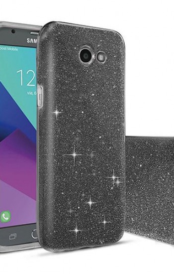 Samsung J7 2017 3in1 Simli Silikon Arka Kapak Siyah&hellip;