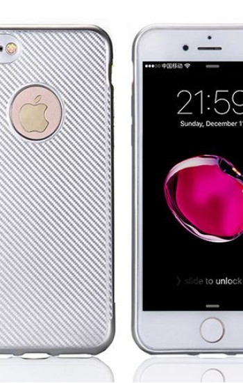 FitCase iPhone 7-8 Carbon Desen Arka Kapak Gri&hellip;