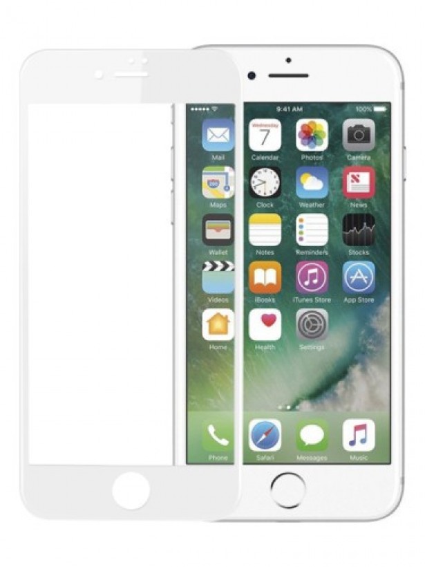 Bufalo iPhone 6/6s Ekran Koruyucu 5D Temperli Cam Beyaz