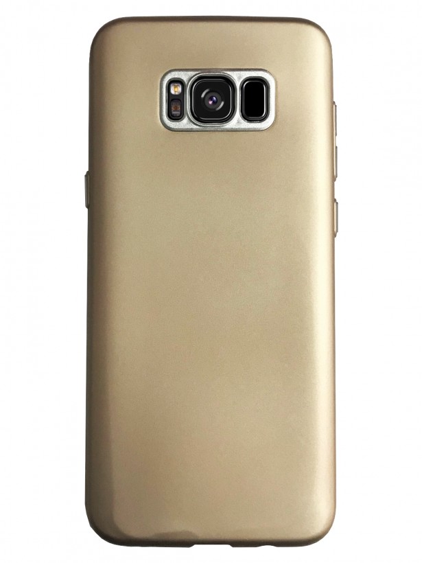FitCase Samsung S8 Plus (G955) Metal Kamera Korumalı Silikon Arka Kapak Gold