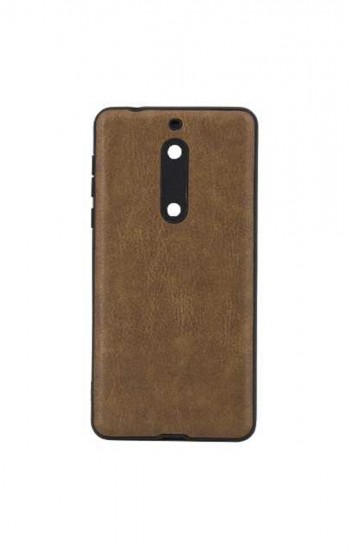 Nokia 6 360 Derece Slim Premium Deri Görünümlü Silikon Kılıf Taba&hellip;